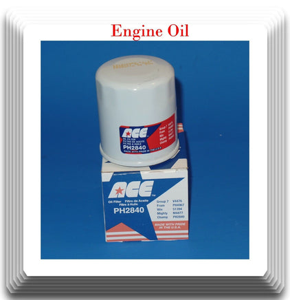 Eng Oil Filter ACE Made In USA PH2840 Fits: Fram PH2951 Wix 51394 Group7 PH2821A