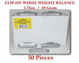 50 Pcs P Style Clip-on Wheel Weight Balance 1.75oz 49 gram  P175 Led Free
