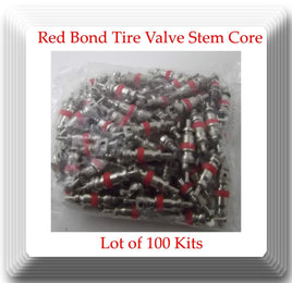 100 Red Bond Tire Valve Stem Core Fits: TR412 TR413 TR414 