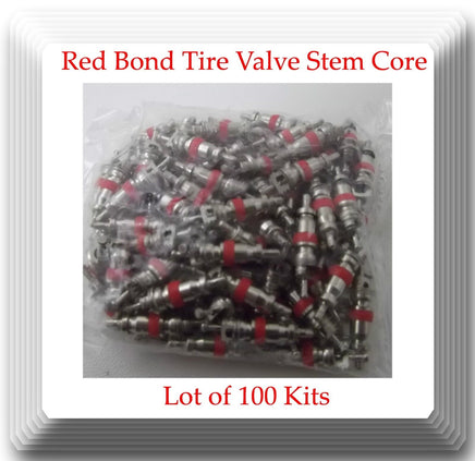 100 Red Bond Tire Valve Stem Core Fits: TR412 TR413 TR414 