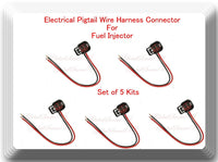 5 Kits Pigtail Connector of Fuel Injector FJ1118 Fits Volvo C30 C70 S40 V50  L5