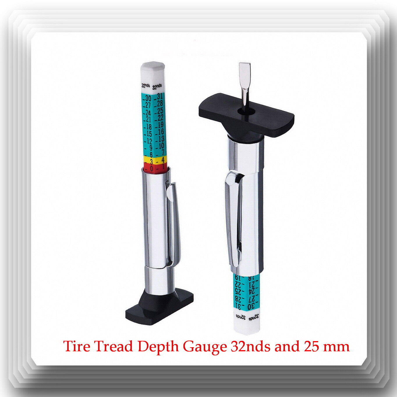 Lot 50 Tire Tread Depth Gauge 32nds and 25 mm Millimeters New Swift