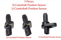 3 Pieces , 2 Camshaft) & 1 Crankshaft Position Sensor Fits: Nissan & Infiniti