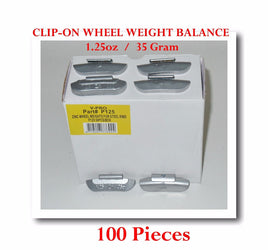 100 Pcs P Style Clip-on Wheel Weight Balance 1.25oz 35 gram  P125 Led Free