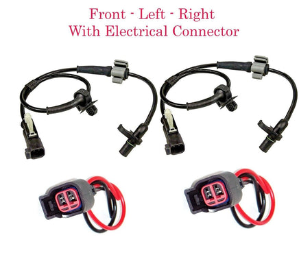 4x ABS Wheel Speed Sensor & Connector Front Rear L/R Fits Cadillac Chevrolet GMC