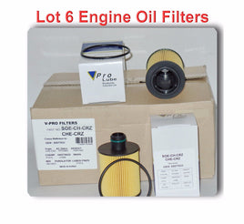 Lot of 6 Engine Oil Filter Fits: Chevrolet Cruze 2014-2015 I4 2.0L Diesel