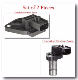 Set of 2 Camshaft & Crankshaft Position Sensors Fits: Chrysler Dodge Mitsubishi 