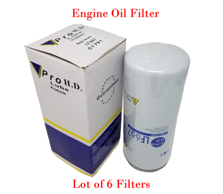 6 x Engine Oil Filter LF667 Compatible Mack Trucks Buses 485GB3232, 485GB3236