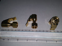 Lot Of 3 STRAIGHT BRASS LOCK-ON TIRE INFLATOR AIR CHUCKS Female Chuck inflator
