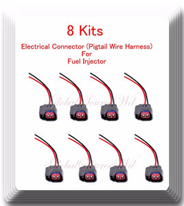 8 Kits Pigtail Connector of Fuel Injector FJ731Fits: Chrrysler Dogde Jeep Ram V8