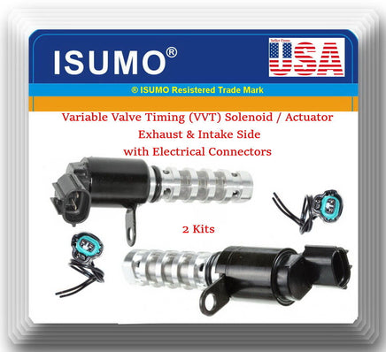 2 Variable Timing Solenoid Actuator ُL/R w/connectors For Hyundai Kia 2012-2018