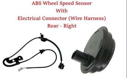 ABS Wheel Speed Sensor W/Wire Harness Connector Rear Right Fits