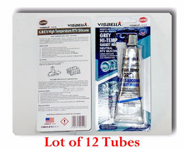 12 TUBE VISBELLA GREY RTV SILICONE HI-TEMP GASKET MAKER
