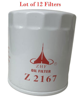 Lot of 12 Oil Filter Z2167 Fits: Ford Freightliner Hino International Jensen &