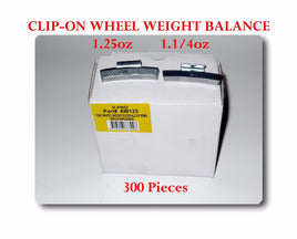 300 Pcs ZN CLIP-ON Wheel Weight Balance 1.25oz 1.1/4oz AWZ100 oz Zing -Led Free