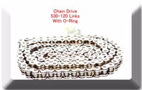 Chrome color  530-120 Link O-ring Chain Motorcycle fits Harley Sportster Dyna 