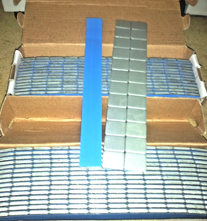 Stick on Wheel Weight  Blue Tape 0.25oz 1/4oz Total 96 Strip Pcs 1008oz 1152 Pcs
