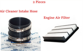 2 PCs Air Cleaner Intake Hose & Engine Air Filter Fit:Toyota T100 1994-1998 2.7L