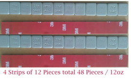 48 Pieces / 12 oz Stick on Wheel Weight Balance Black 0.25 oz 1/4oz Red 3M Tape