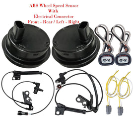 4 x ABS Wheel Speed Sensor + Connector Front Rear L/R Fits Scion tC 2005-2010
