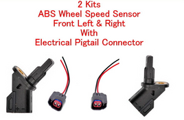 2 ABS Wheel Speed Sensor W/Connector Front L/R Fits Ford Jaguar Lincoln Volvo