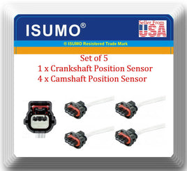 5x Connector of Camshaft/Crankshaft Position Sensor Fits: GM GMC Saturn Suzuki 