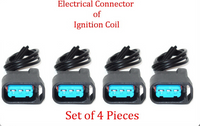 Set of 4 Electrical Connector of Ignition Coil UF583 Fits: Acura Honda 2004-2011
