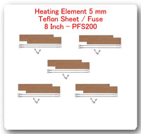 10 Replacement Heating Element 5mm +10 PTFI Sheet For Impulse Sealer 8" PFS200