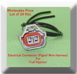 Lot 24 Electrical Connector of Fuel Injector Fits:GM European Japanese Vehicles