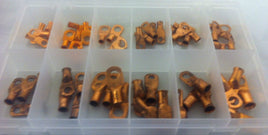 54 Pcs CL70 COPPER LUG TERMINAL ASSORTMENT WIRING AUTOMOTIVE 2, 4, 6 & Guage  