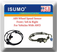 2 x ABS Wheel Speed Sensor Front left & Right Fits: Infiniti G35 2004-2006 W/AWD