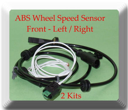 2 ABS Wheel Speed Sensor W/Connectors Front Left & Right Fits Tiida Versa 07-14