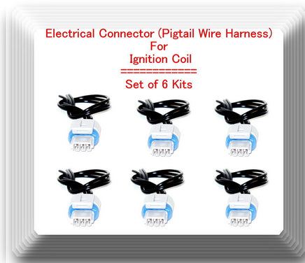 6 Kits Electrical Connector of Ignition Coil UF251 Fits: Passport Amigo Rodeo &