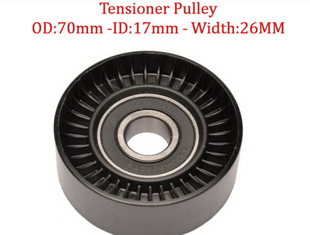 2 Pieces Idler & Belt Tensioner Pulley Fits: Chrysler Dodge Jeep 2001-2007