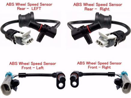 4 ABS Wheel Speed Sensor Front-Rear Left & Right Suzuki XL7