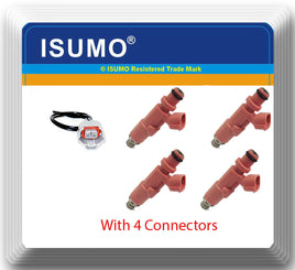 4 X Fuel Injectors WITH connectors 1999-2004 for Toyota 4Runner Tacoma 2.4 2.7