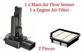 2 Pcs Mass Air Flow Sensor & Engine Air Filter Fits: Lexus GS350 IS250 IS350
