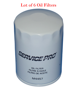 6 x M4457 Service Pro Engine Oil Filter Fits Infiniti Mercury Nissan Subaru