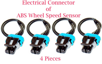 4 x ABS Wheel Speed Sensor W/Connectors Front-Rear L/R Fits Hummer H3 2006-2008