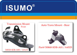 2 Pcs Auto Trans Mount Front & Rear fits 2003-2007 Honda Accord 3.0L-V6