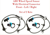 2 ABS Wheel Speed Sensor W/Connectors Front L/R Fits: Chevrolet & GMC 2003-2018