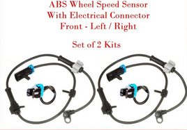 2 ABS Wheel Speed Sensor W/Connectors Front L/R Fits: Chevrolet & GMC 2003-2018