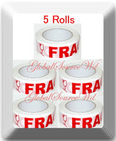 5 Rolls 2" x 110 yds Fragile Seal Packing Tape IF SEAL IS BROKEN 