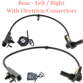 2 x ABS Wheel Speed Sensor & Connector Rear L/R Fits Infiniti Q50 Q60 Nissan Z