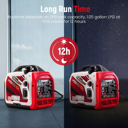 Dual Fuel Inverter Generator Portable Super Quiet Electric Start EV-charging