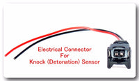 (Set of 2) Knock (Detonation) Sensor W/ Electrical Connector Fits: BMW Mercedes