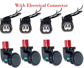 4x Rear Parking Aid Sensor Black & Connector Fits Honda Odyssey 05-10 CRV  04-13