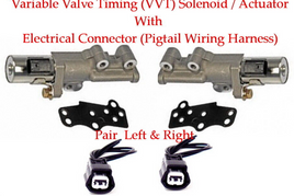 2 Pcs VVT Variable Valve Timing Solenoid W/Connectors L & R Fits:Infiniti-Nissan