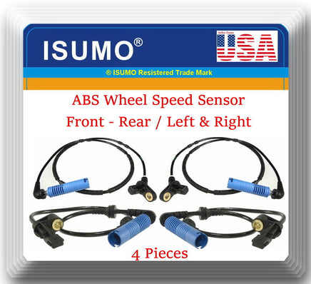 Set 4 ABS Wheel Speed Sensor Front / Rear Left & Right For BMW 320 325 330 M3