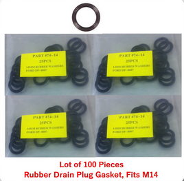 LOT 100 DP7414 RUBBER OIL DRAIN PLUG CRUSH WASHERS GASKETS 14MM Fits: Ford &